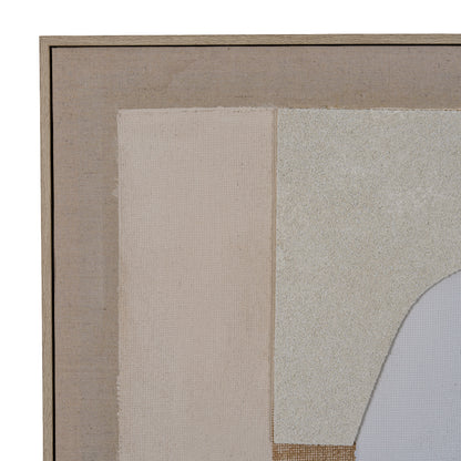 Portina Linen Textured Canvas in Frame - BEIGE