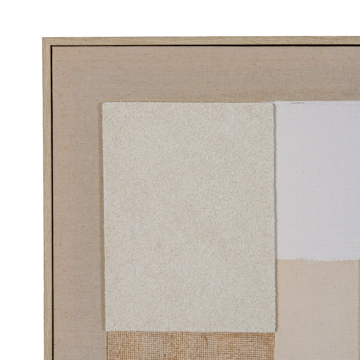 Lumera Linen Textured Canvas in Frame - BEIGE