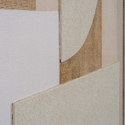 Lumera Linen Textured Canvas in Frame - BEIGE