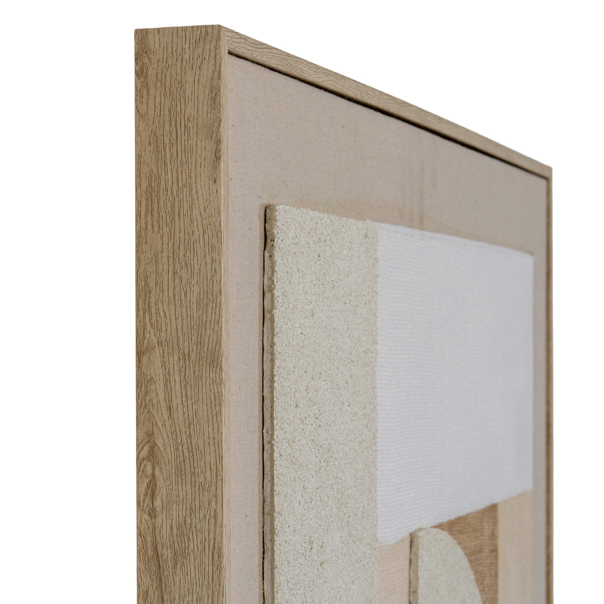 Lumera Linen Textured Canvas in Frame - BEIGE