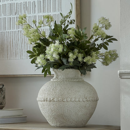 Medium Olympia Terracotta Vase - WHITE