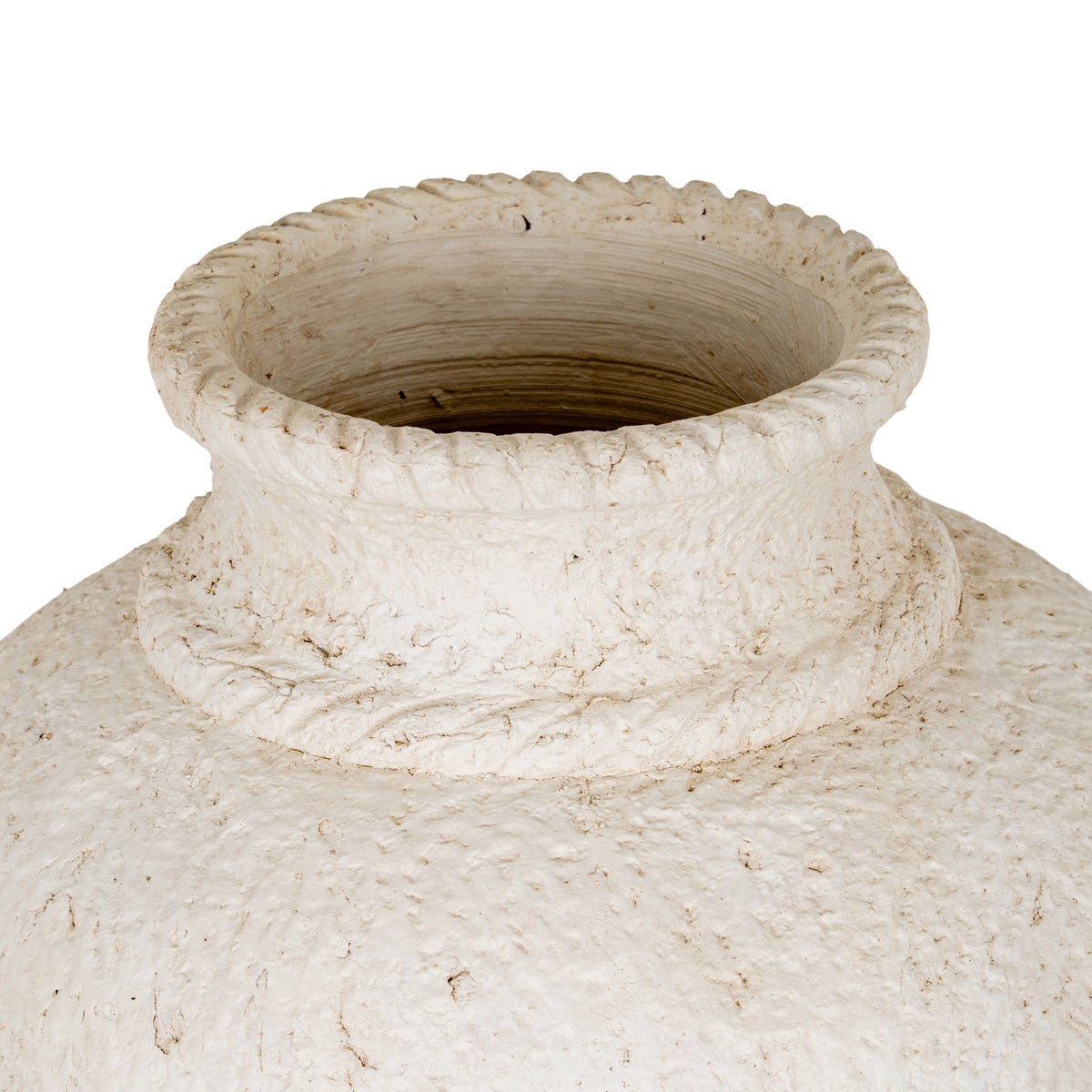 Large Olympia Terracotta Vase - WHITE