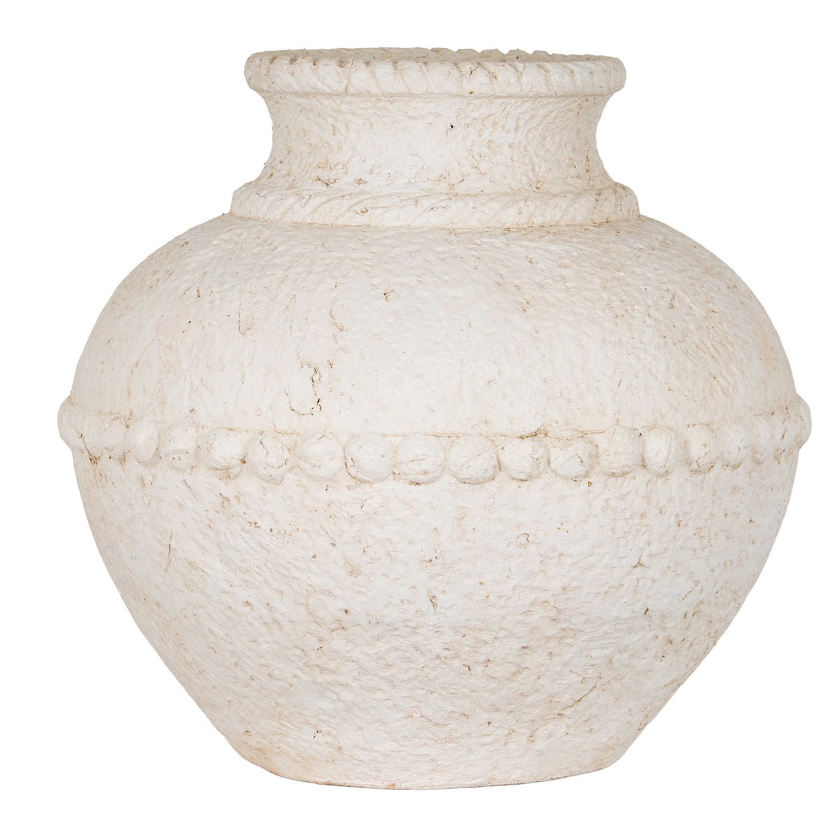 Large Olympia Terracotta Vase - WHITE