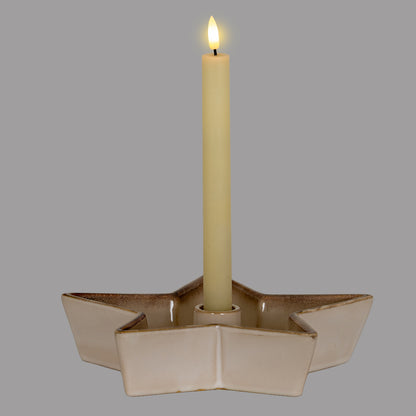 Large Solace Star Candle Holder - WHITE
