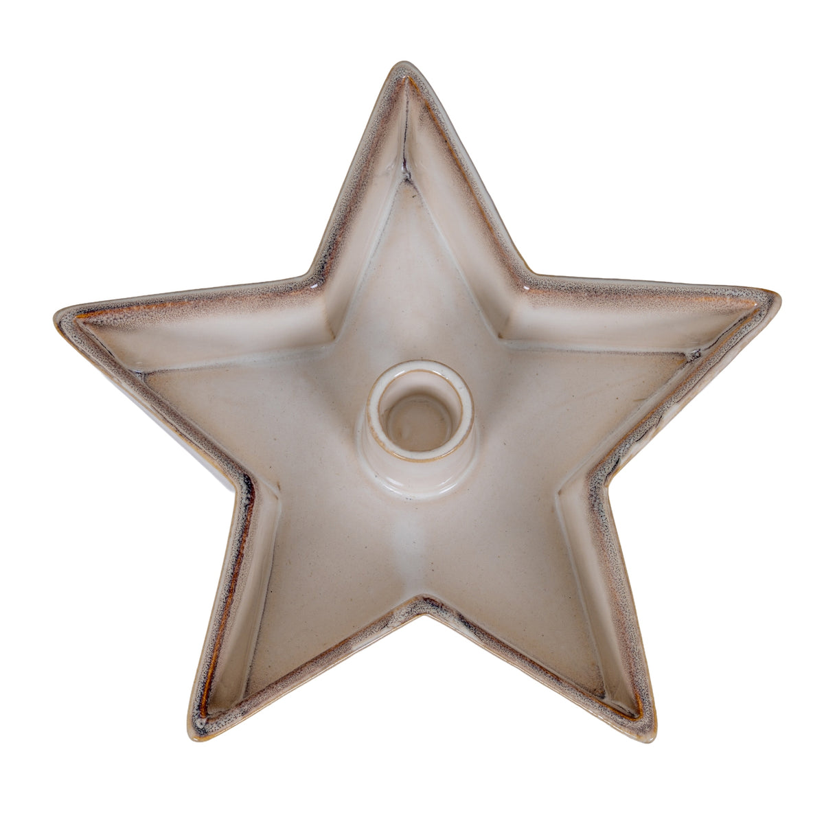 Large Solace Star Candle Holder - WHITE