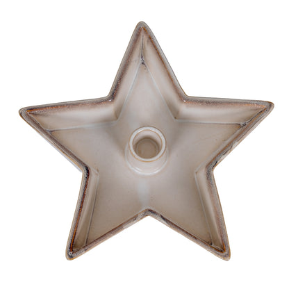 Large Solace Star Candle Holder - WHITE