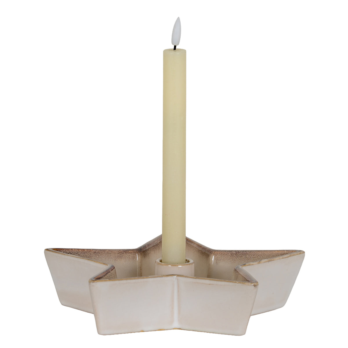 Large Solace Star Candle Holder - WHITE