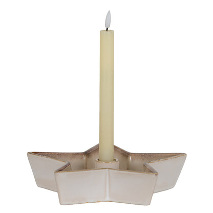 Large Solace Star Candle Holder - WHITE