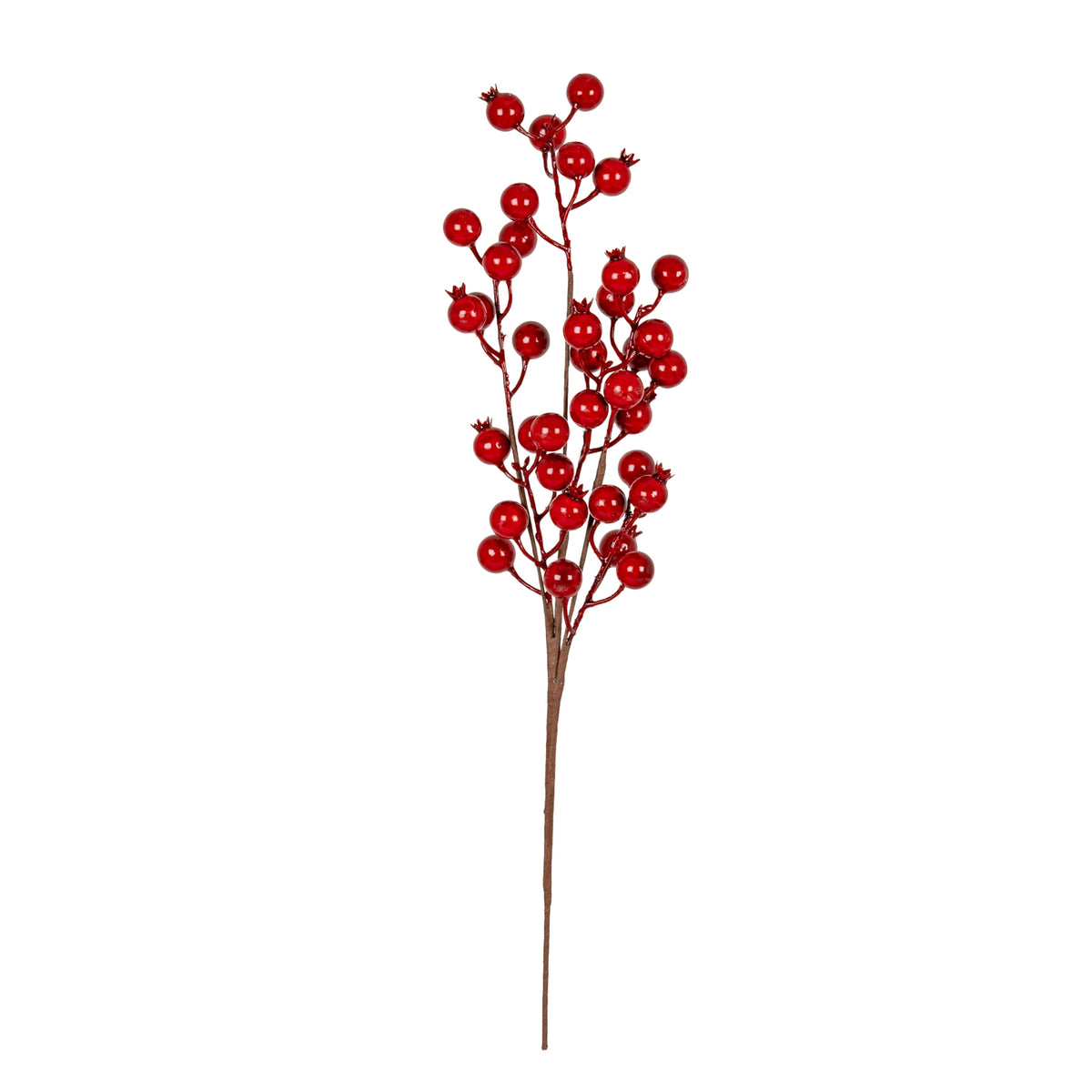 Festive Berry Branch Spray - RED