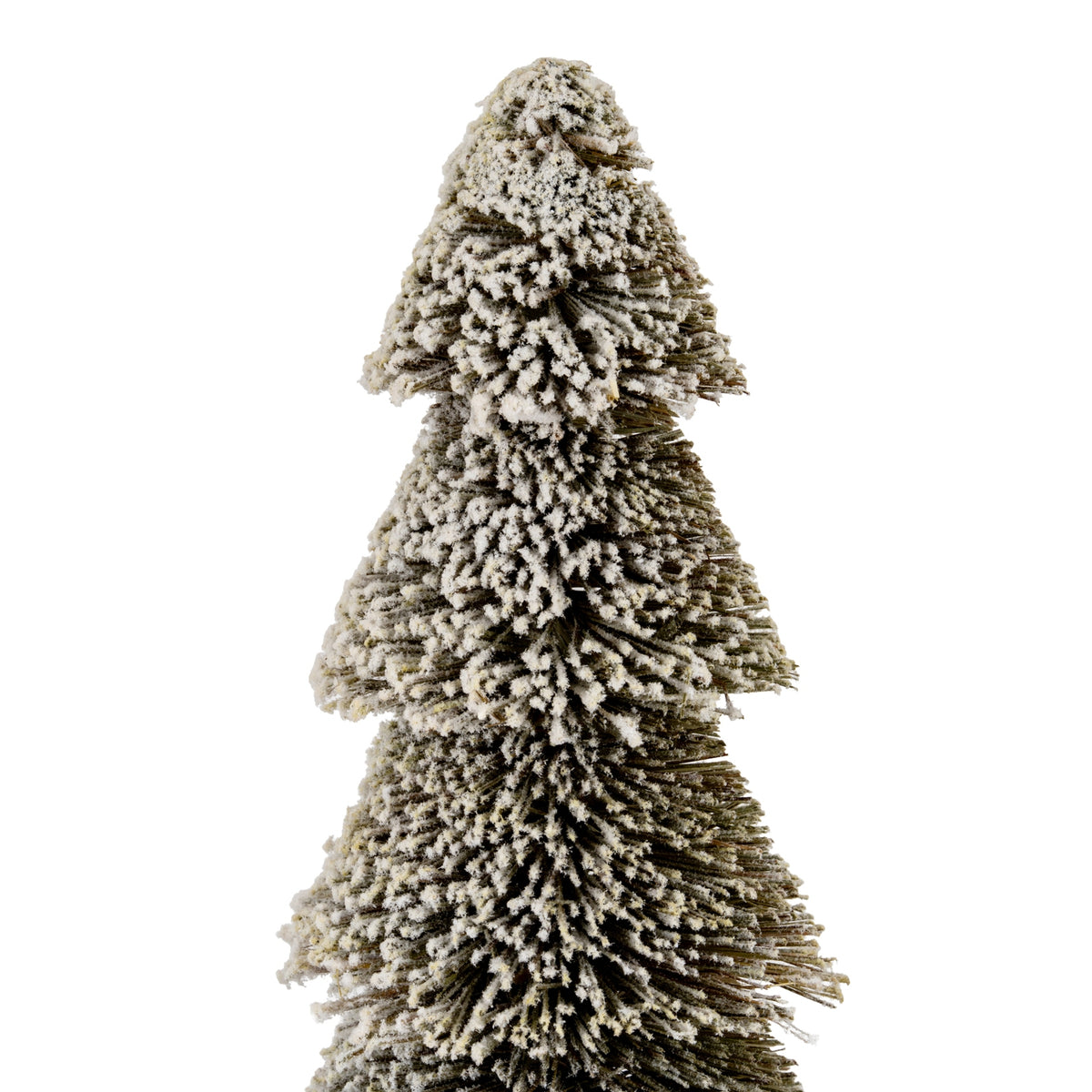 Large Tiered Snowy Brush Tree - BROWN