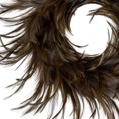 Fawn Feather Candle Wreath - BROWN