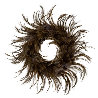 Fawn Feather Candle Wreath - BROWN