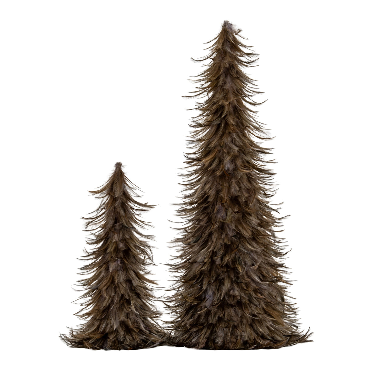 Small Fawn Feather Tree - BROWN