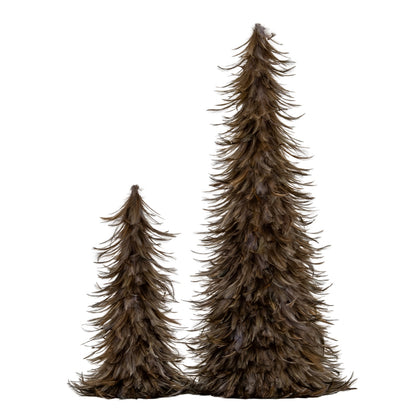 Small Fawn Feather Tree - BROWN