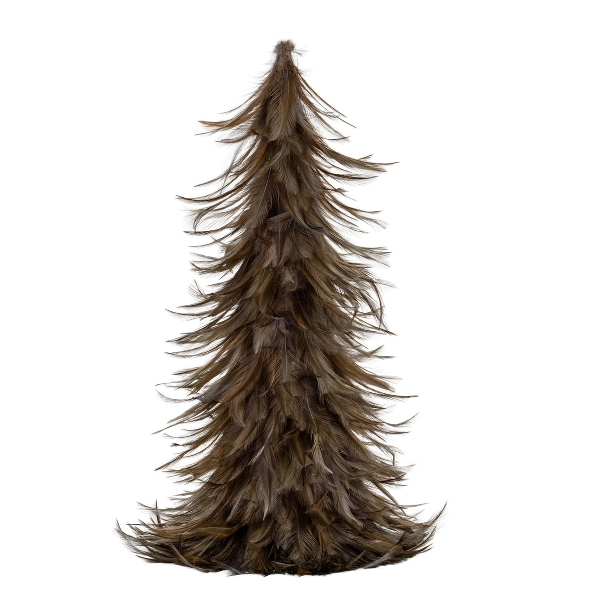 Small Fawn Feather Tree - BROWN