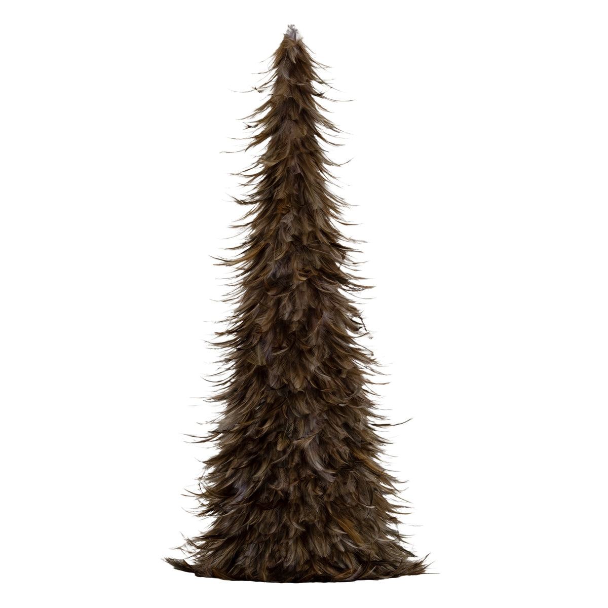 Large Fawn Feather Tree - BROWN