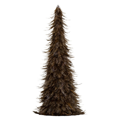 Large Fawn Feather Tree - BROWN
