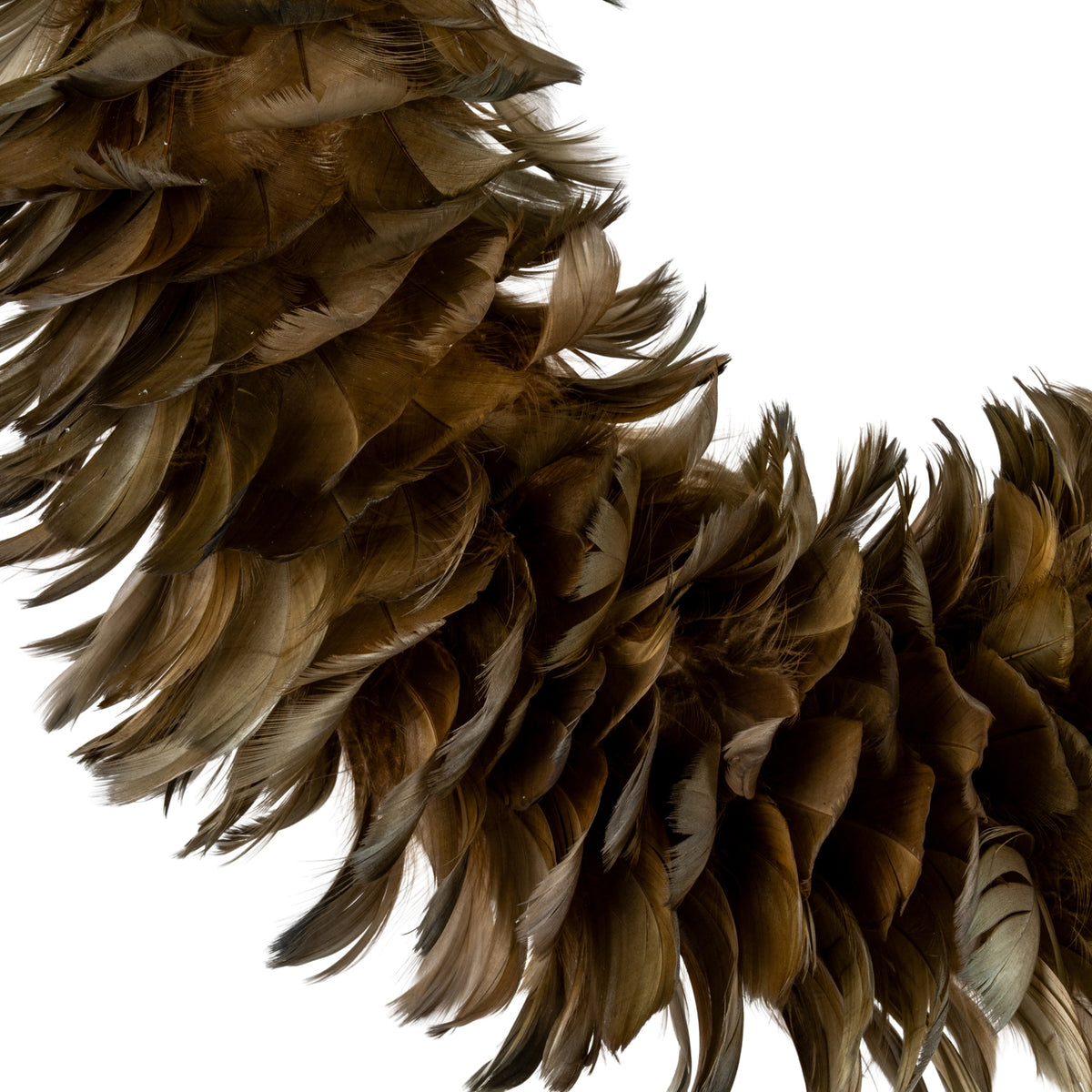 Fawn Feather Wreath - BROWN