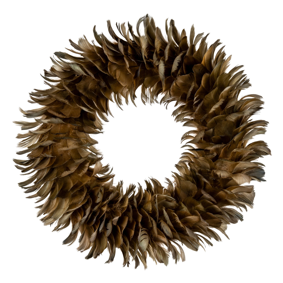 Fawn Feather Wreath - BROWN