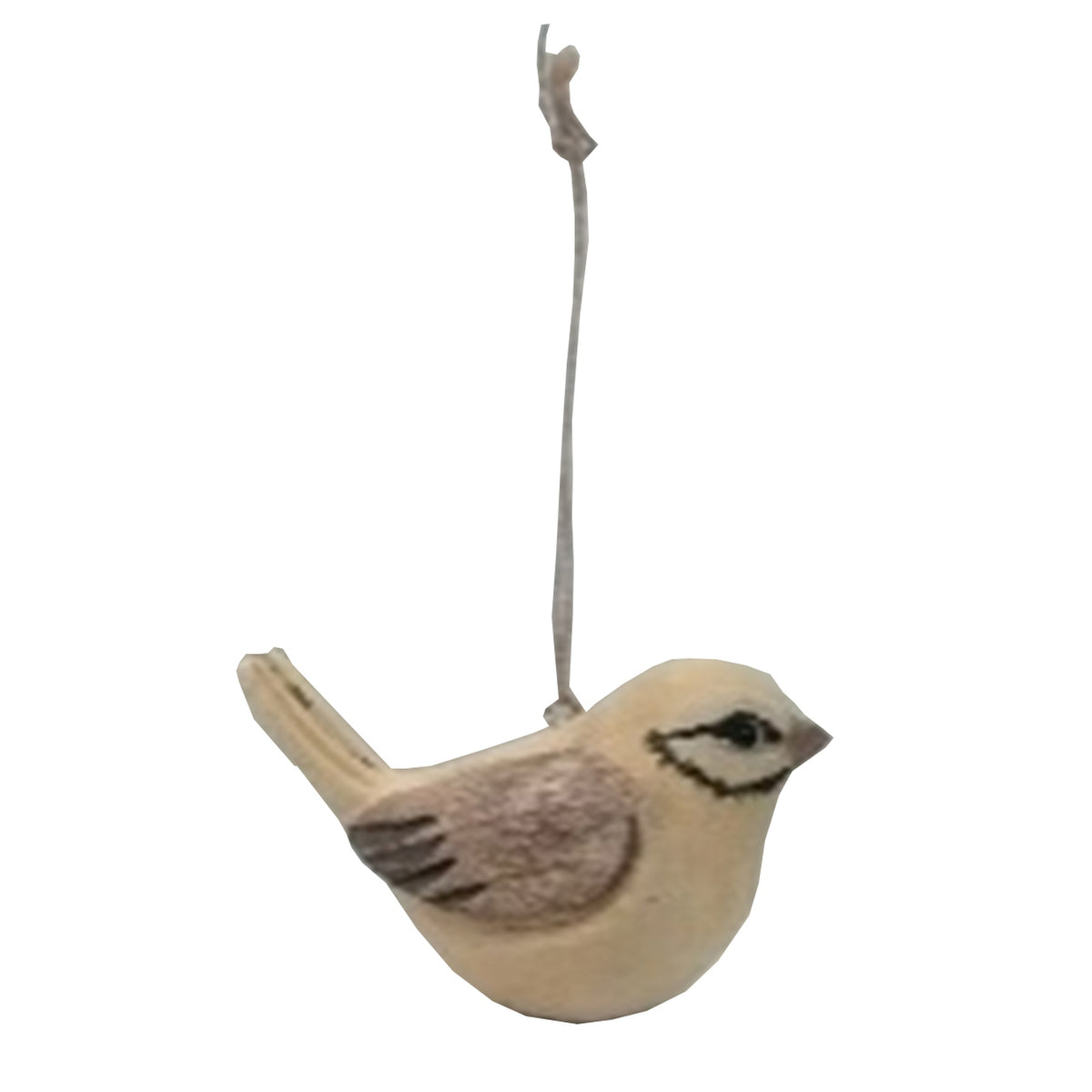 Wooden Winter Bird Decoration - BROWN