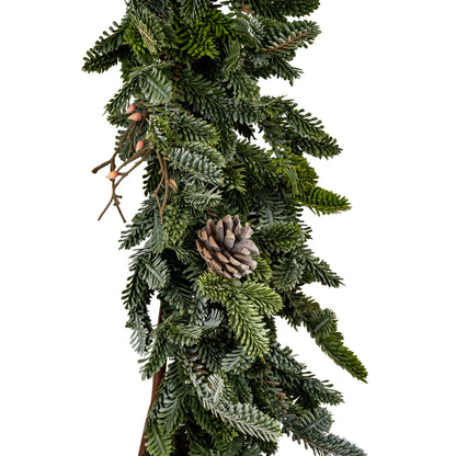 Woodland Pine Garland With Pinecones - GREEN