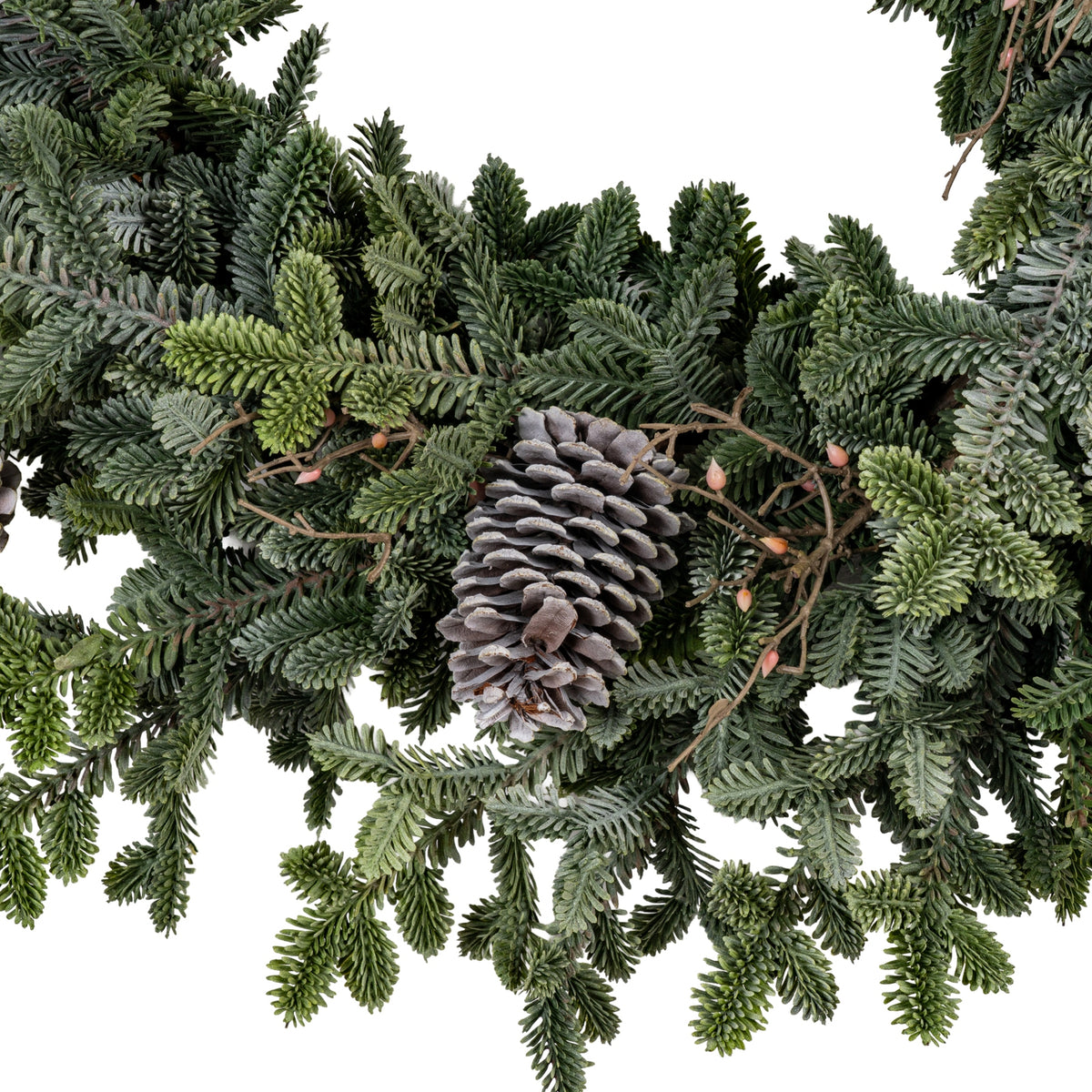 Woodland Pine Wreath With Pinecones - GREEN