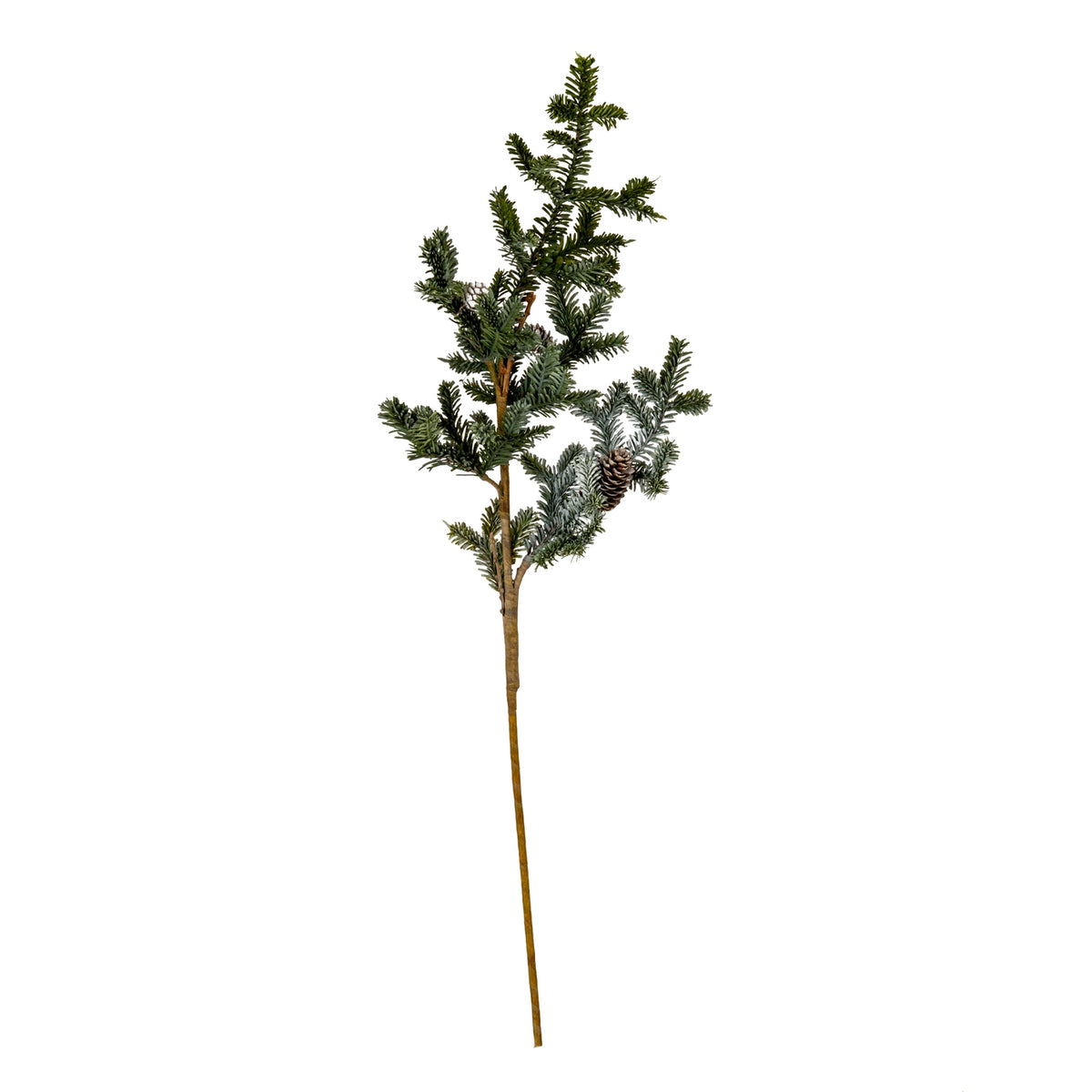 Woodland Pine Tall Stem With Pinecones - GREEN