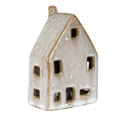 Nook Ceramic House With LED Light - WHITE