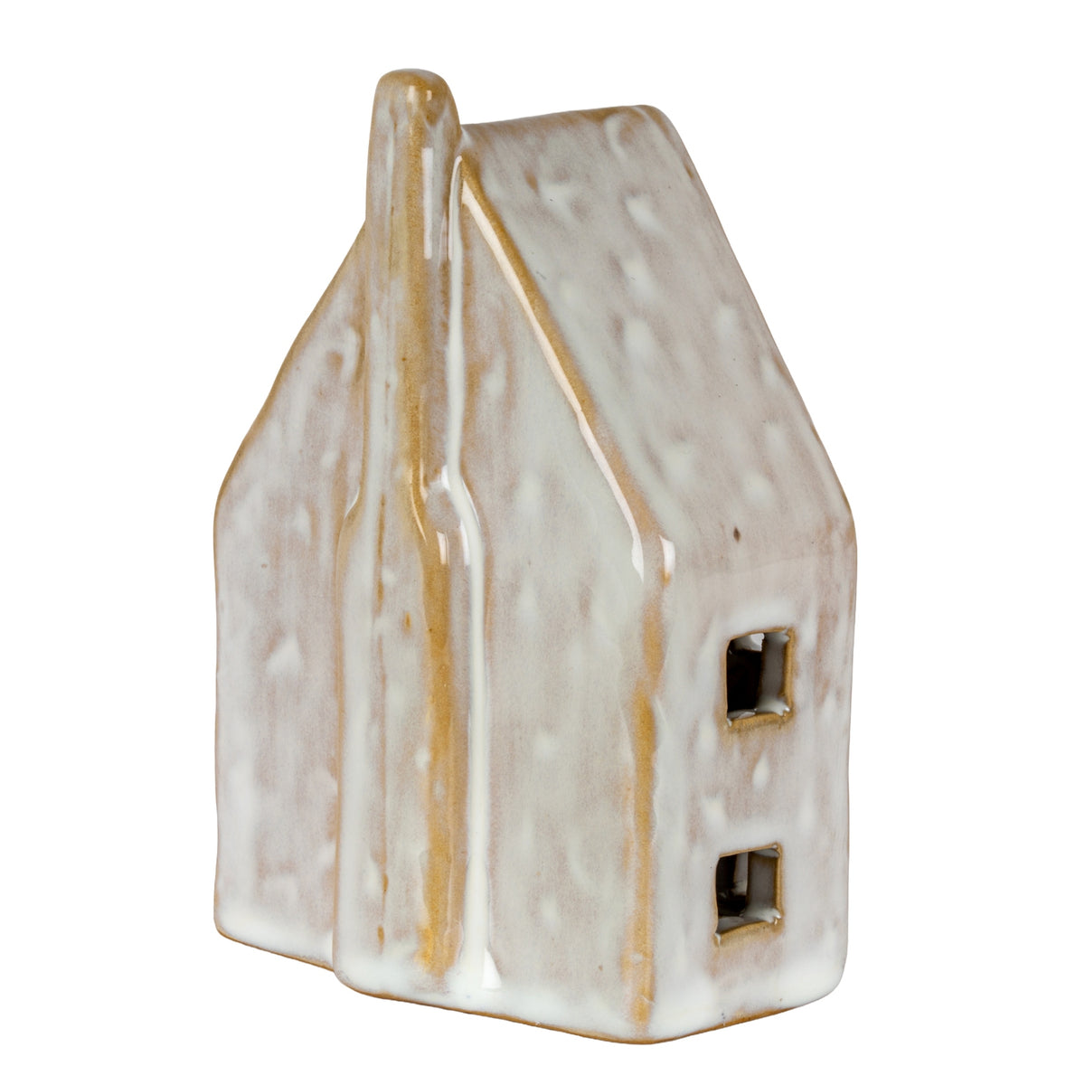 Nook Ceramic House With LED Light - WHITE