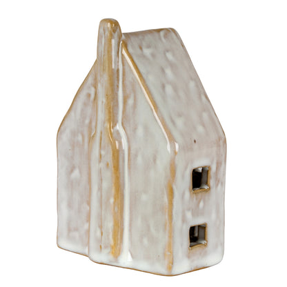 Nook Ceramic House With LED Light - WHITE