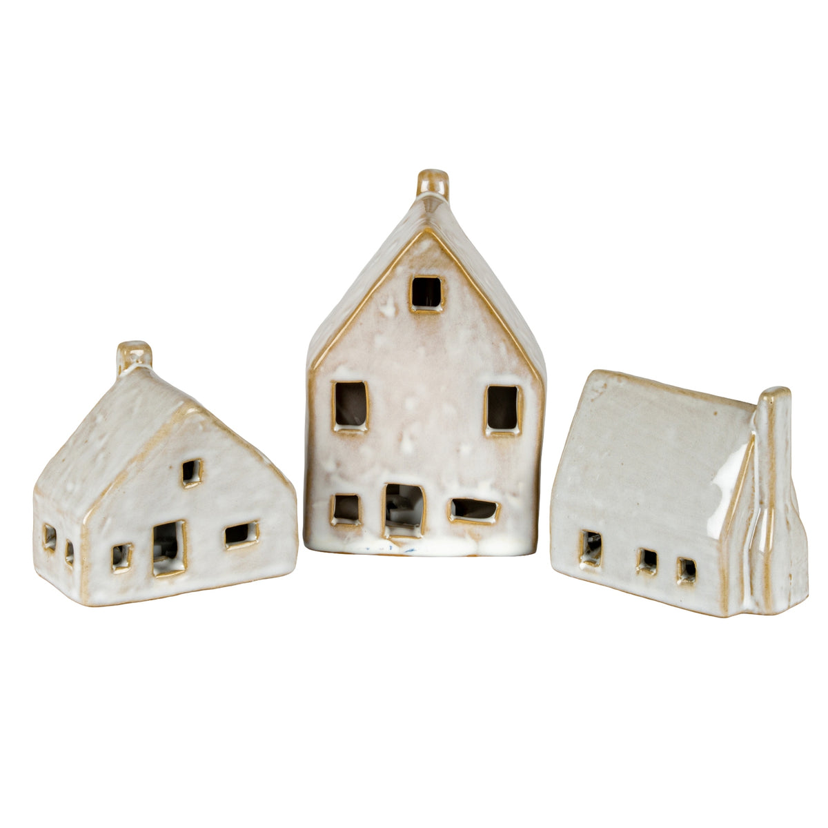 Nook Ceramic House With LED Light - WHITE