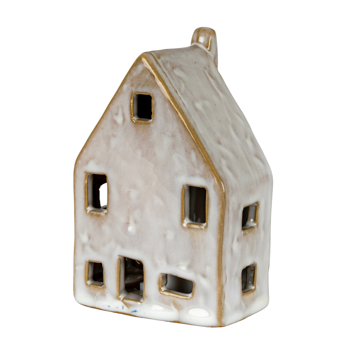 Nook Ceramic House With LED Light - WHITE