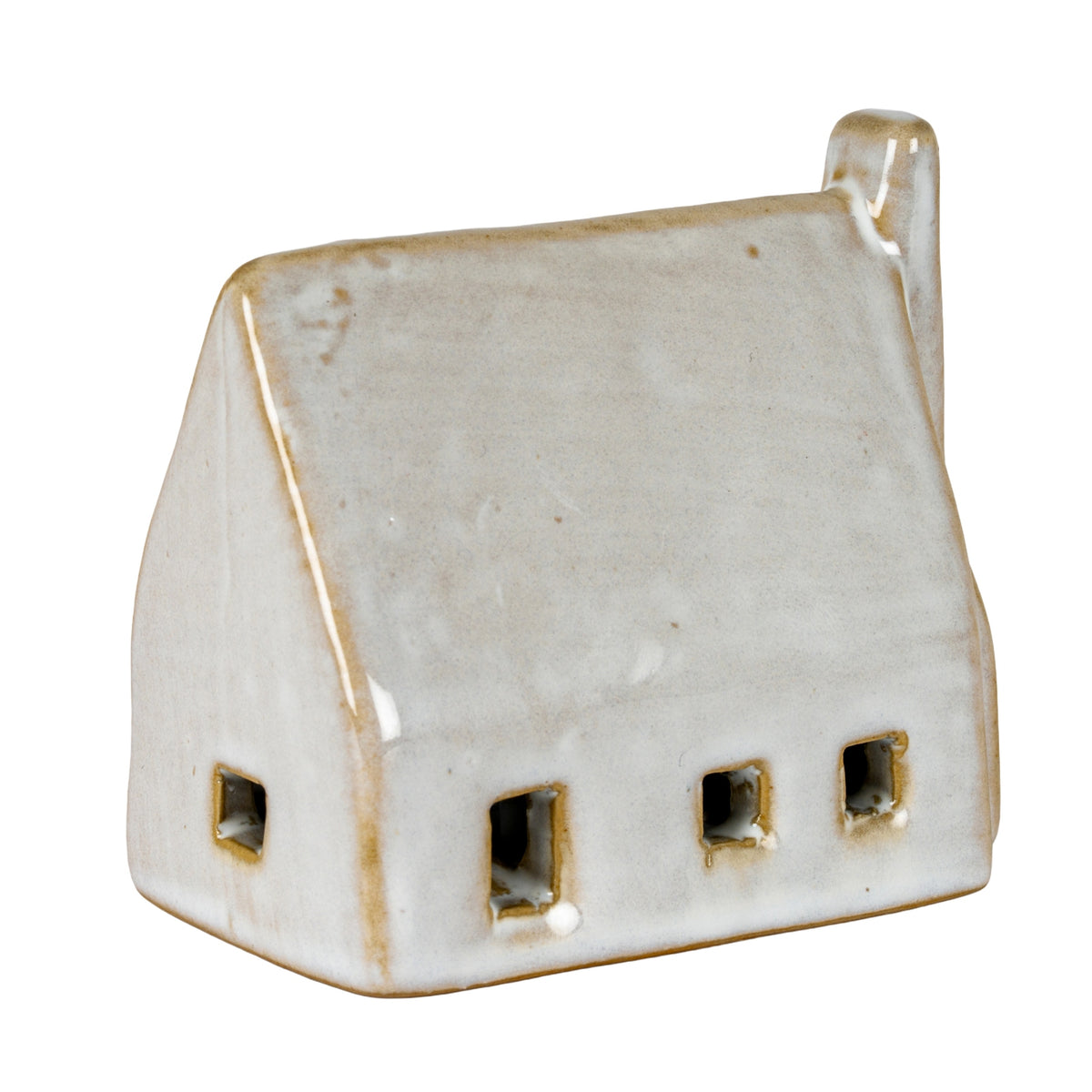 Nook Ceramic Barn With LED Light - WHITE