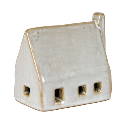 Nook Ceramic Barn With LED Light - WHITE