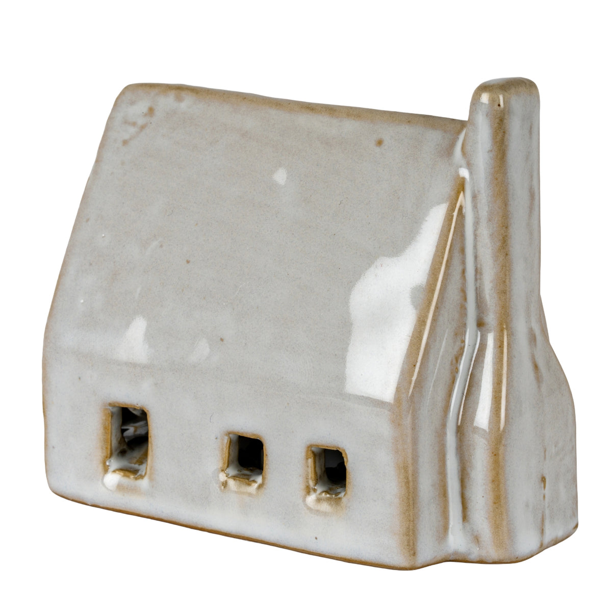 Nook Ceramic Barn With LED Light - WHITE