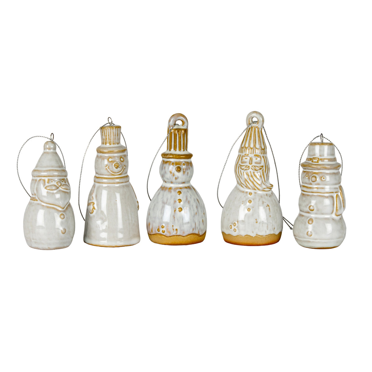 Charm Ceramic Santa Tree Decoration - WHITE