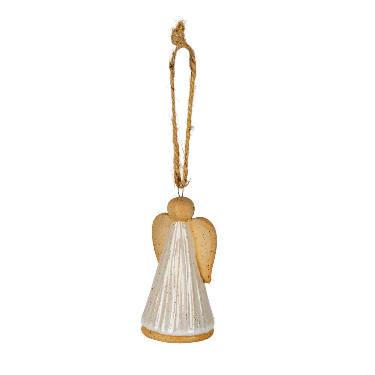 Flurry Angel Ceramic Tree Ornament - WHITE