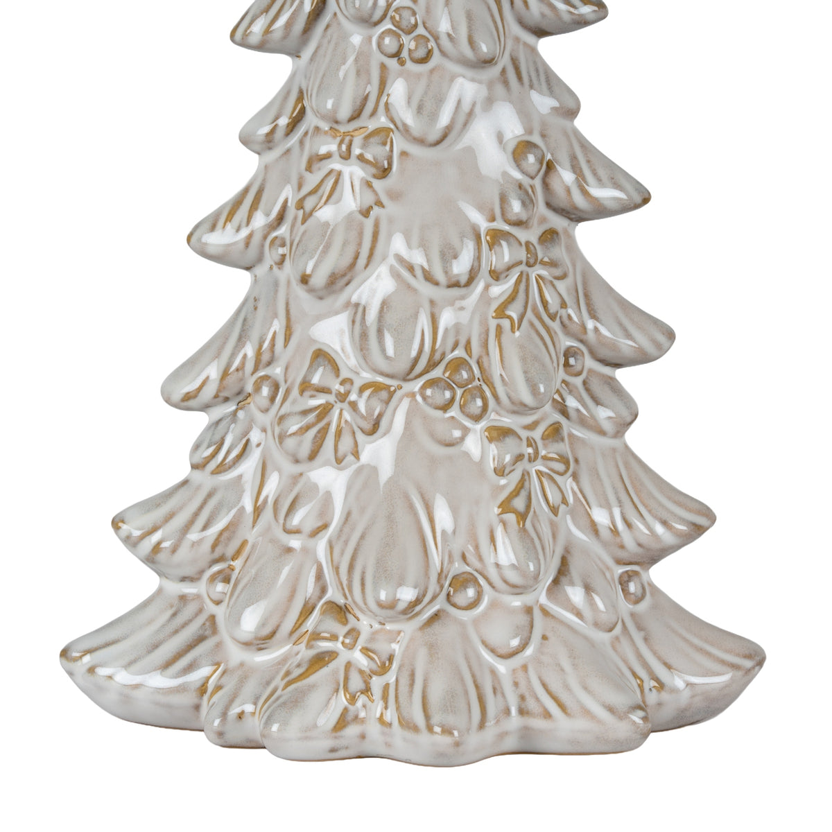 Alora Ceramic Small Tree With Bows - WHITE
