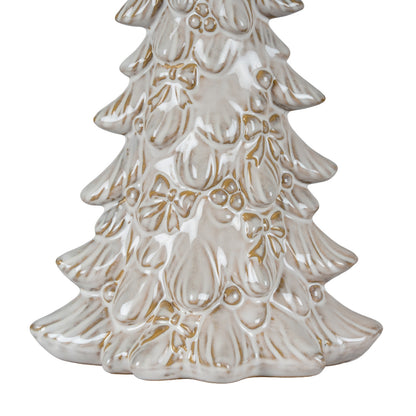 Alora Ceramic Small Tree With Bows - WHITE