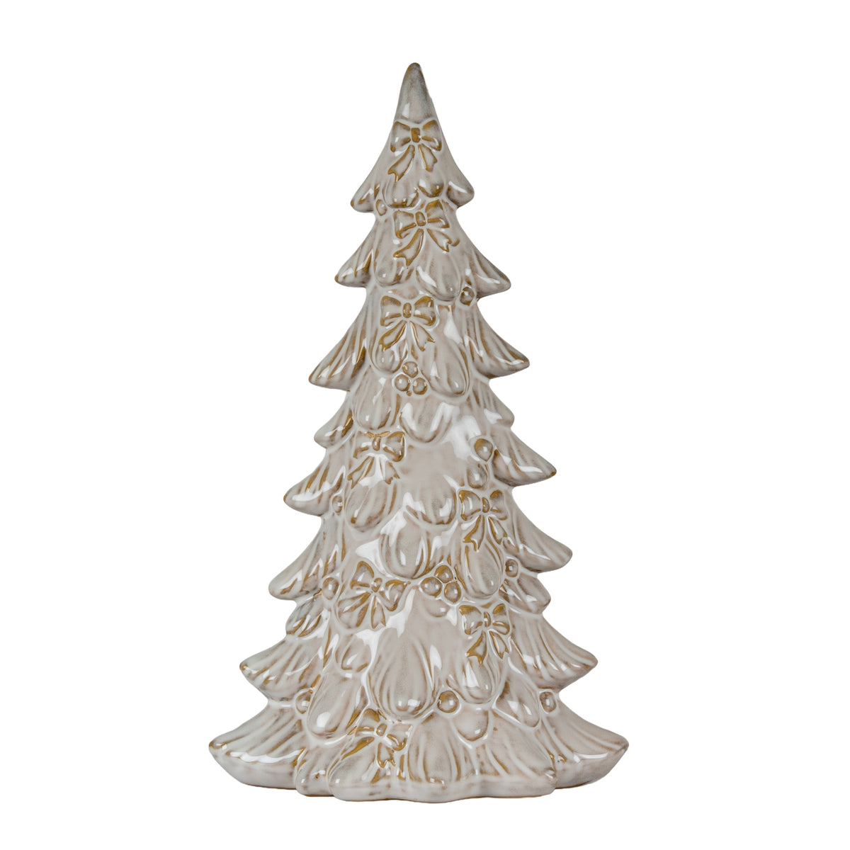 Alora Ceramic Small Tree With Bows - WHITE