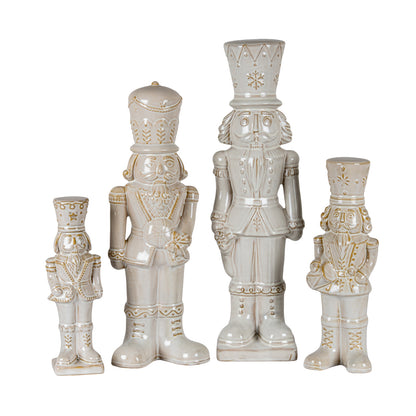 Alora Ceramic Nutcracker With Stocking - WHITE