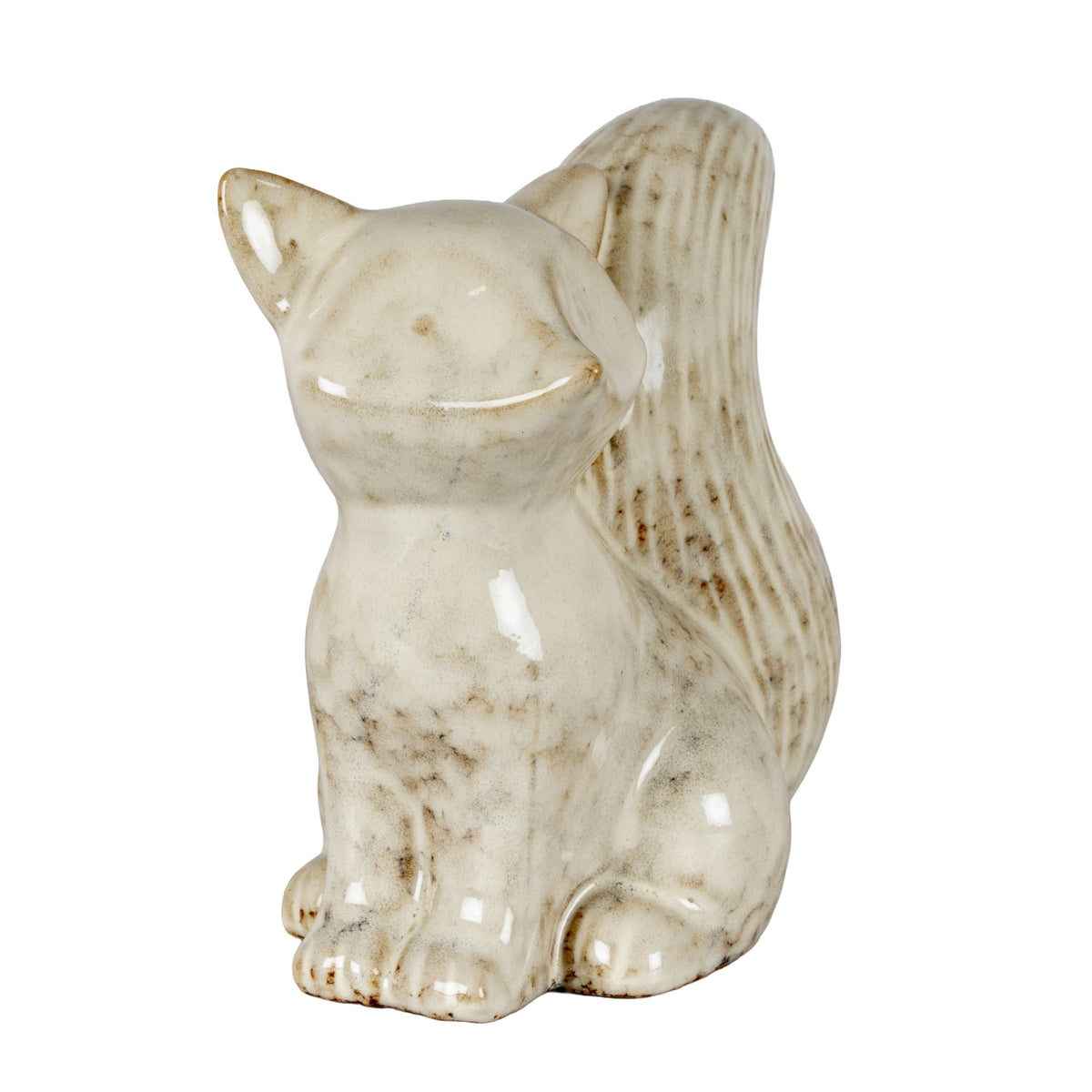 Alora Ceramic Fox Looking Left - WHITE