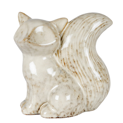 Alora Ceramic Fox Looking Left - WHITE