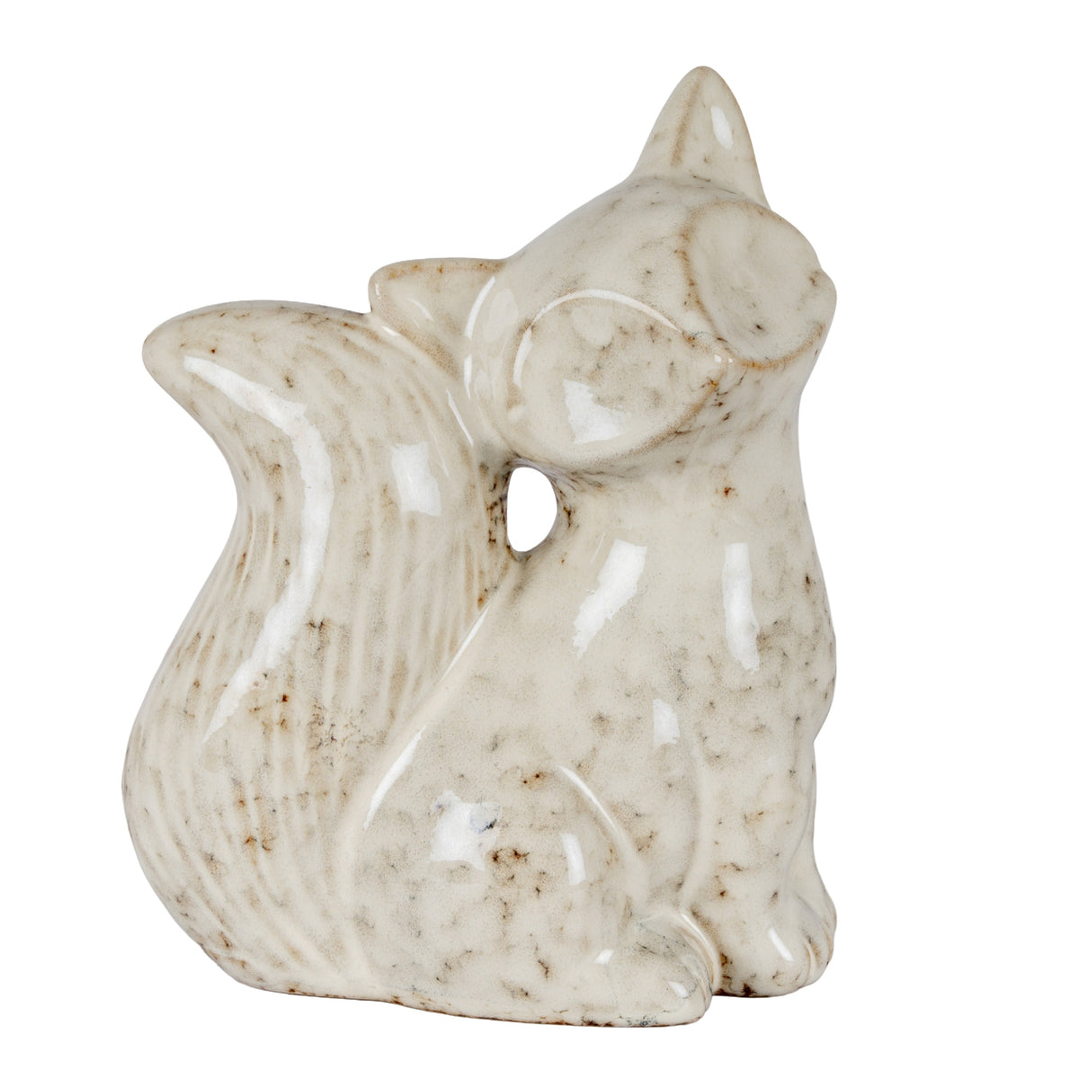 Alora Ceramic Fox Looking Right - WHITE