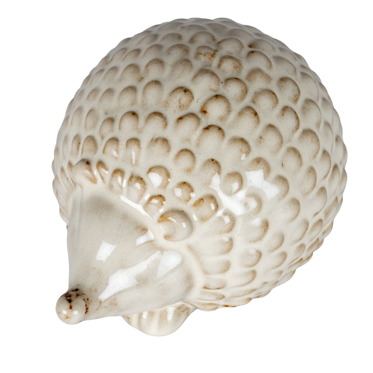 Alora Ceramic Round Small Hedgehog - WHITE