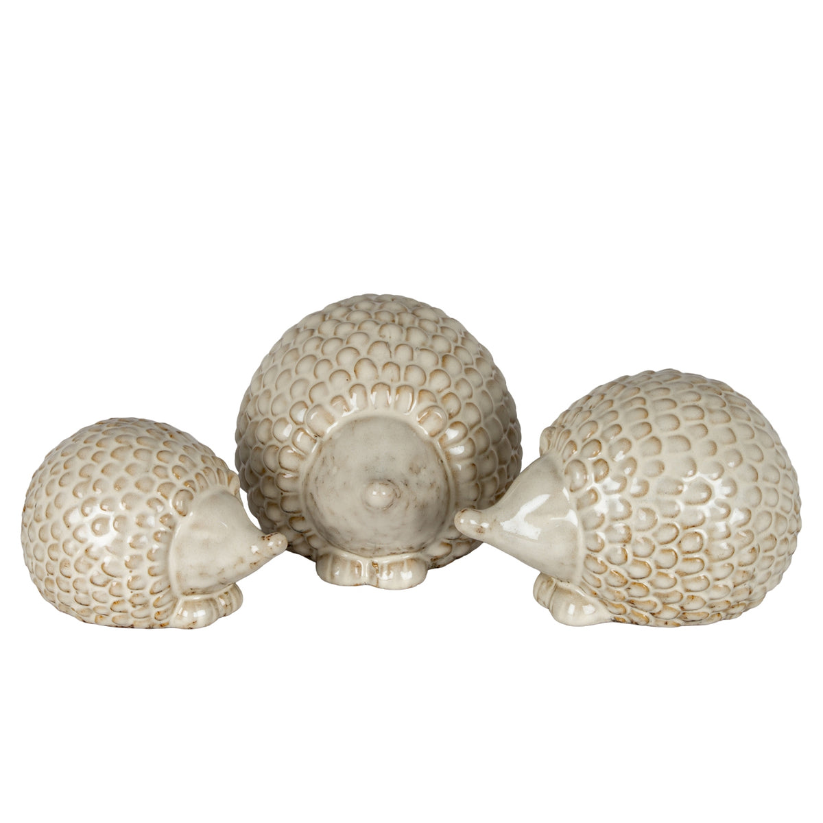 Alora Ceramic Round Small Hedgehog - WHITE