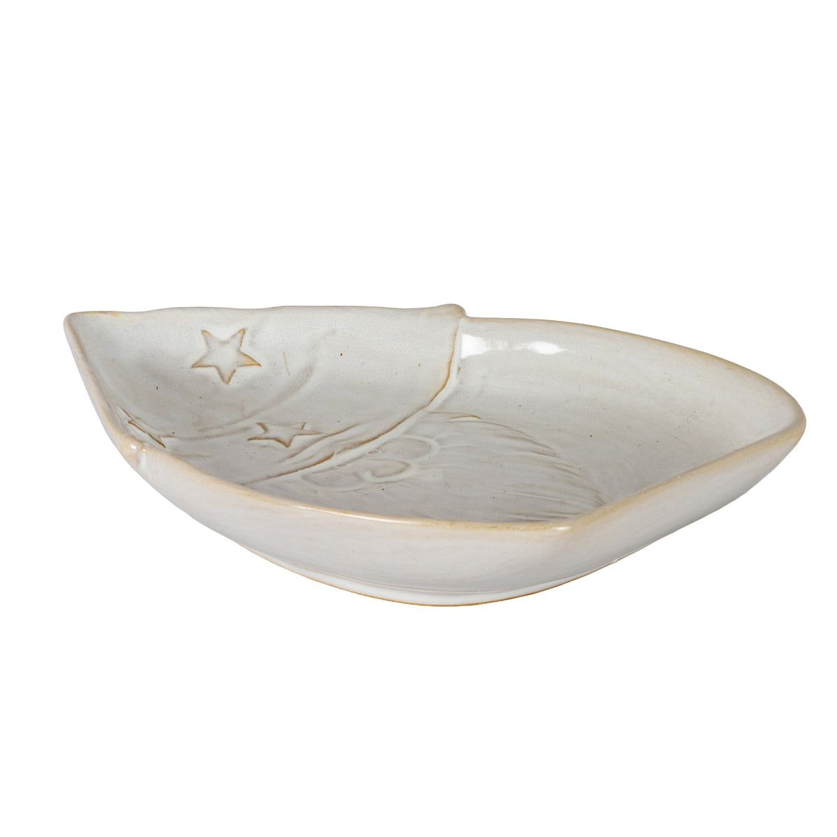 Alora Ceramic Santa Dish - WHITE