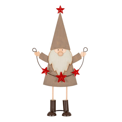 Cheeky Metal Elf with Star Garland - BROWN