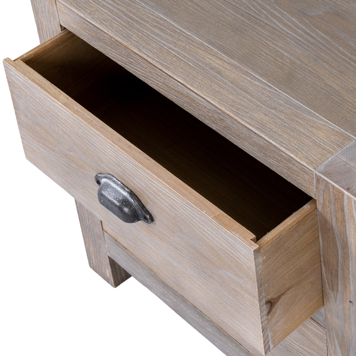Haldon Collection 2 Drawer Bedside Table - BROWN