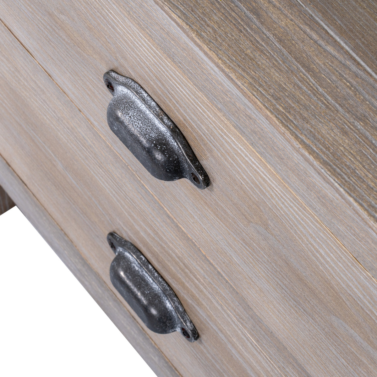 Haldon Collection 2 Drawer Bedside Table - BROWN
